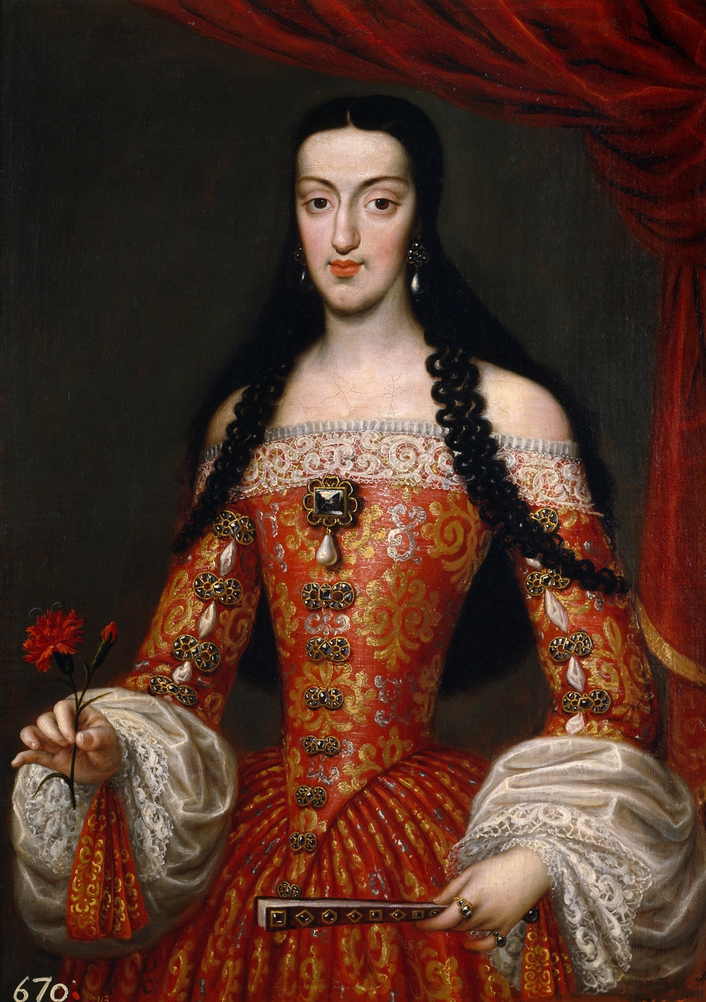 José García Hidalgo. María Luisa de Orleans, reina de España. Hacia 1679. Museo del Prado.