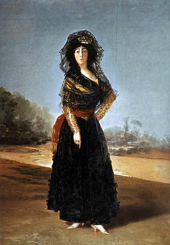 Francisco de Goya.Doña María del Pilar Teresa Cayetana de Silva Álvarez de Toledo y Silva. Duquesa de Alba. 1795. The Hispanic Society of America. Nueva York.