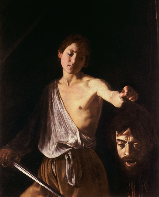 Caravaggio. David con la cabeza de Goliat. 1609-1610. Galería Borghese. Roma.
