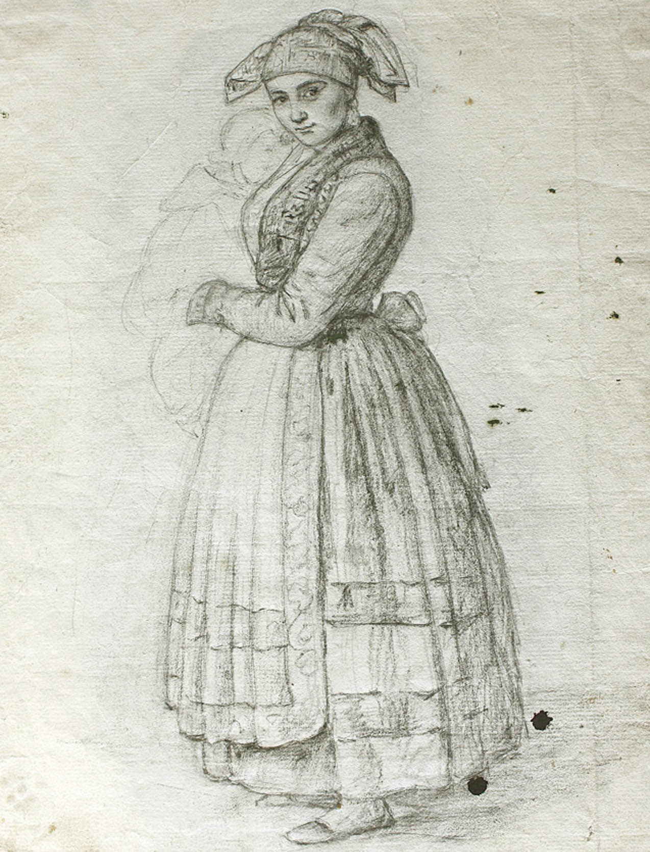 Rosario Weiss Zorrilla. La pasiega (esbozo). 1838.